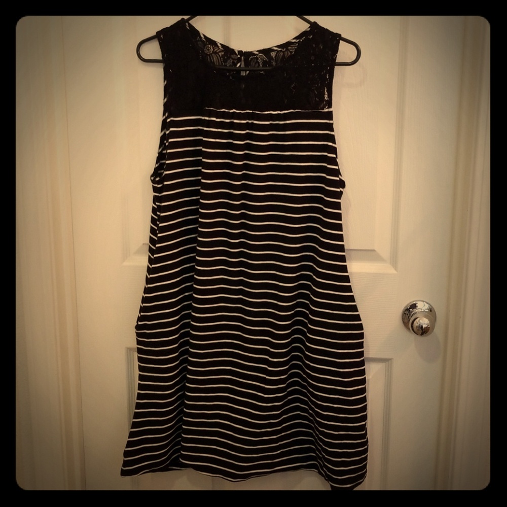 Striped Aline Dress w/Pockets!